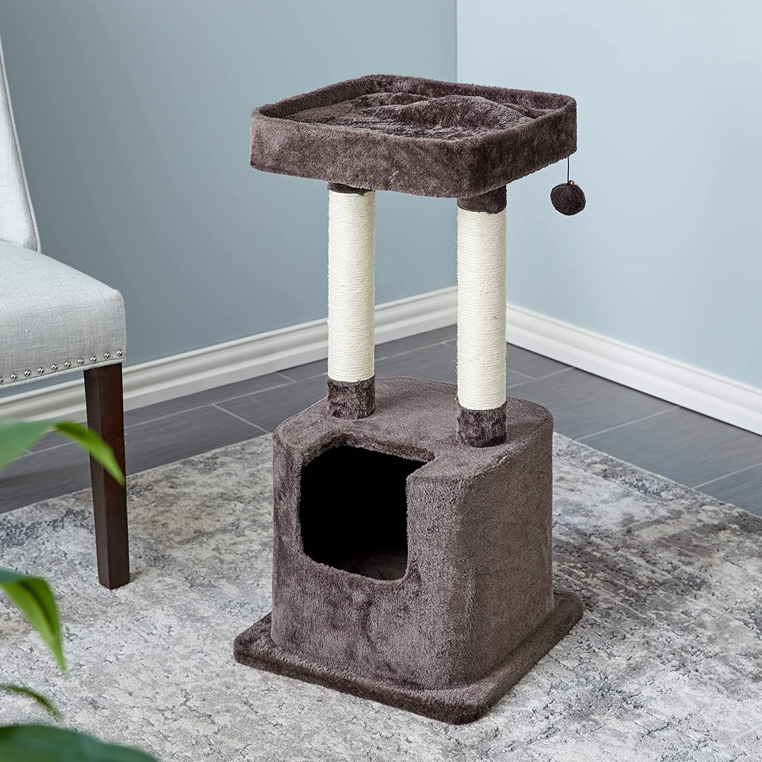 Two by Two Boxwood 31.5-inch Cat Tree. Tower. Condo. Scratching Post & Playground