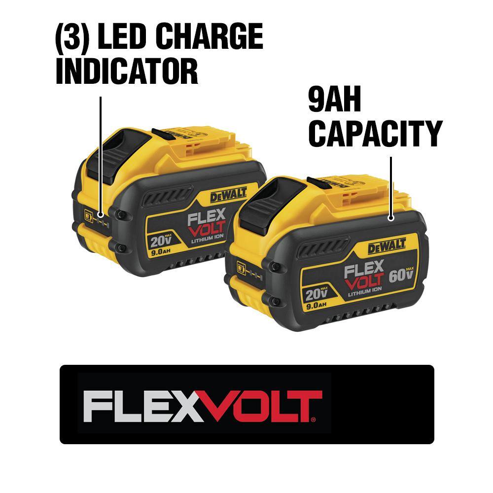 DEWALT  FLEXVOLT 20V/60V MAX Lithium-Ion 9.0Ah Battery Pack (2 Pack)
