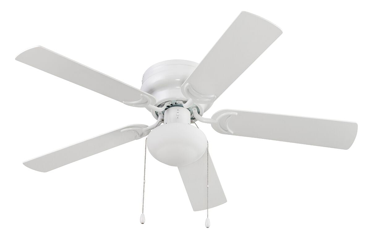 Mainstays 44″ White Hugger Ceiling Fan. 5-Blade