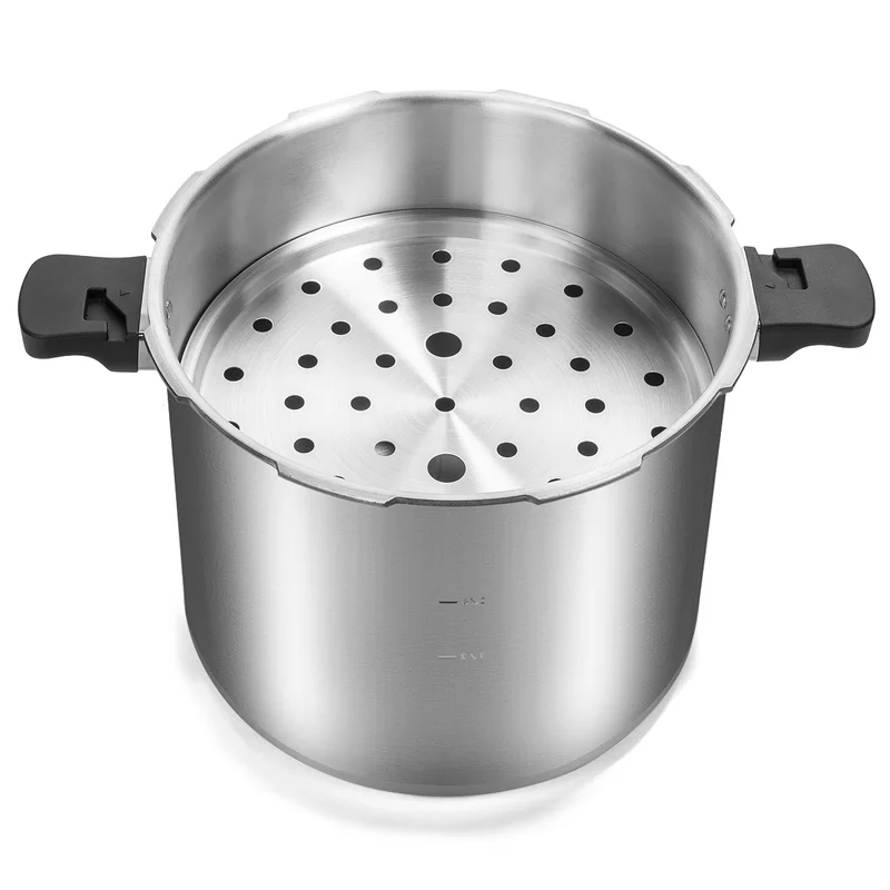 Barton 99903 22-Quart Pressure Canner Pressure Cooker Built-in Pressure Gauge with Rack Induction Compatible. Aluminum Polished 22 QT