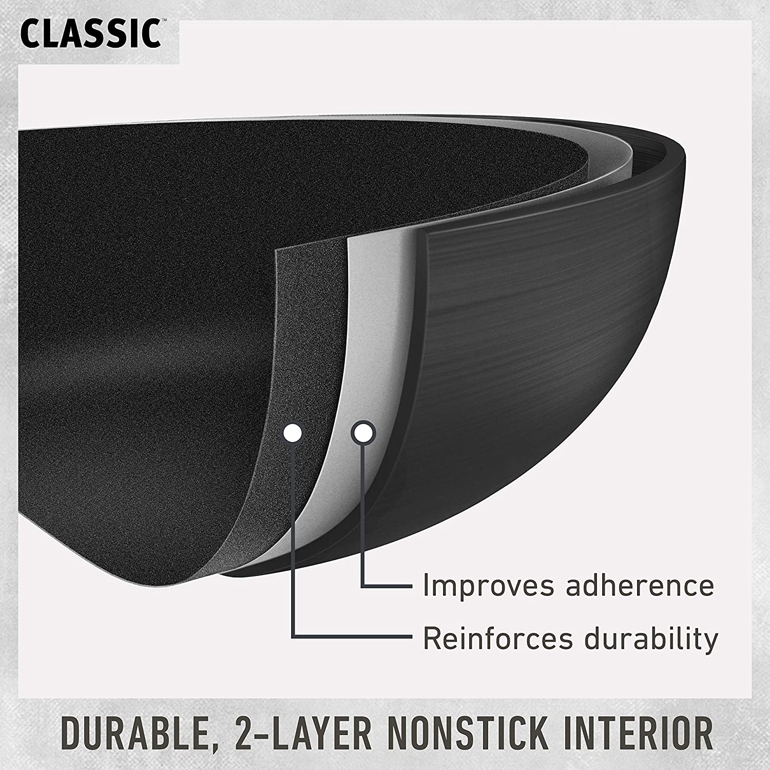 Calphalon 1932442 Classic Nonstick All Purpose Pan with Cover. 12-Inch. Grey