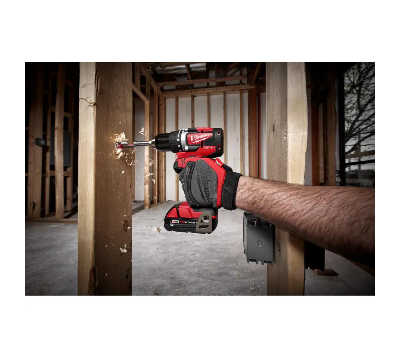 Milwaukee 2801-20 M18 18-Volt Lithium-Ion Brushless Cordless 1/2 in. Compact Drill/Driver (Tool-Only)