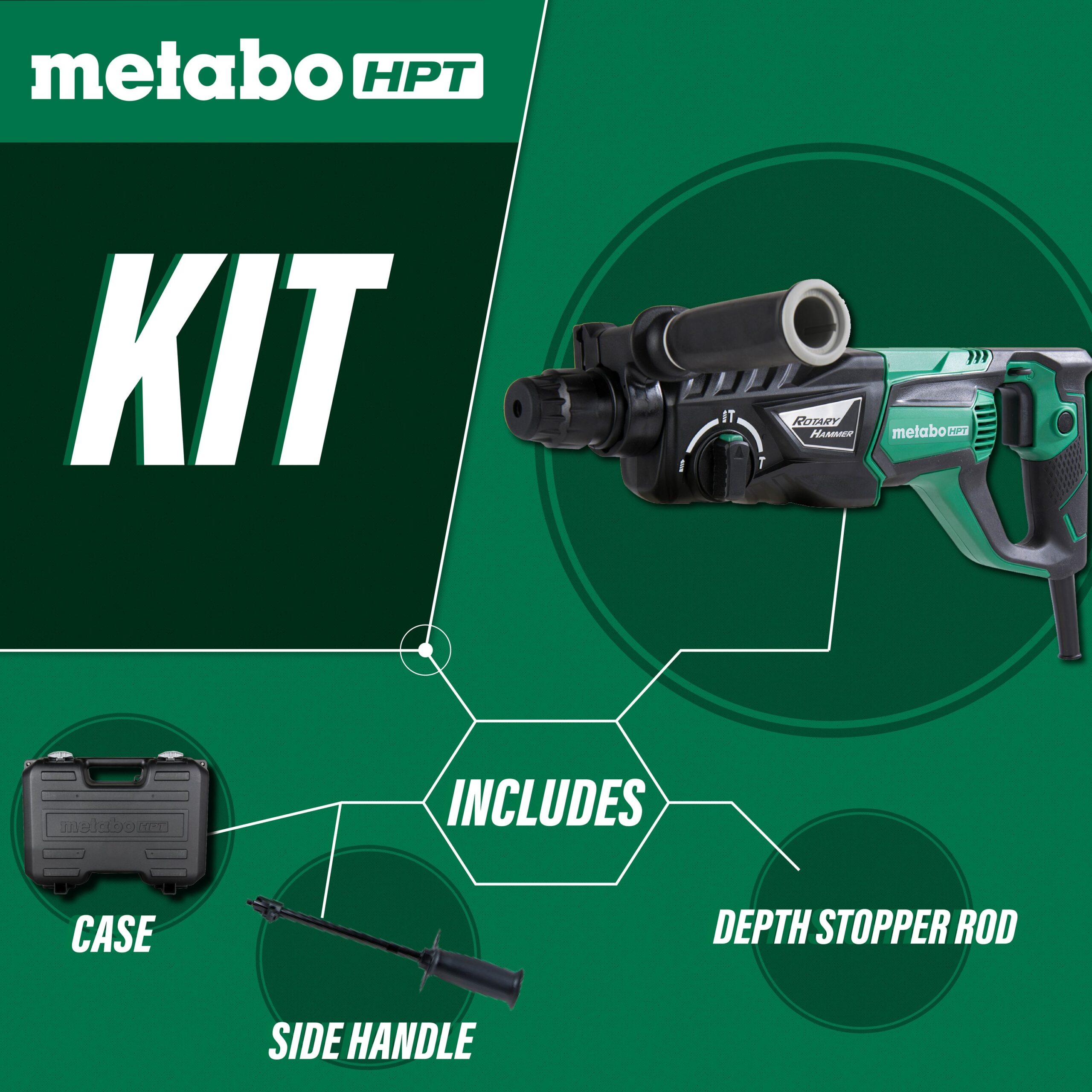 Metabo HPT Sds-plus Variable Speed Corded Rotary Hammer Drill (Tool Only)