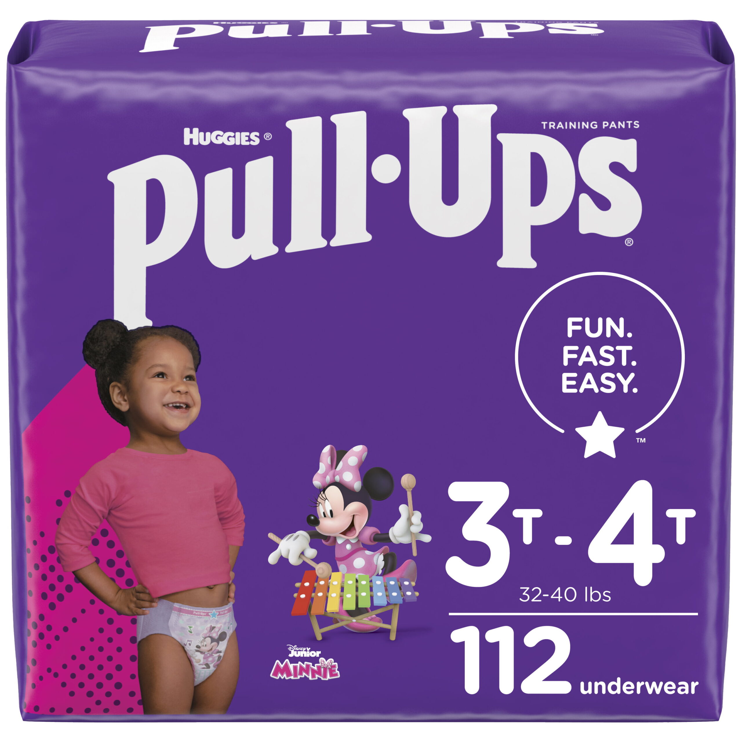 Huggies Pull-Ups Girls- Potty Training Pants. 112 Count. 3T-4T (32-40 lb.)