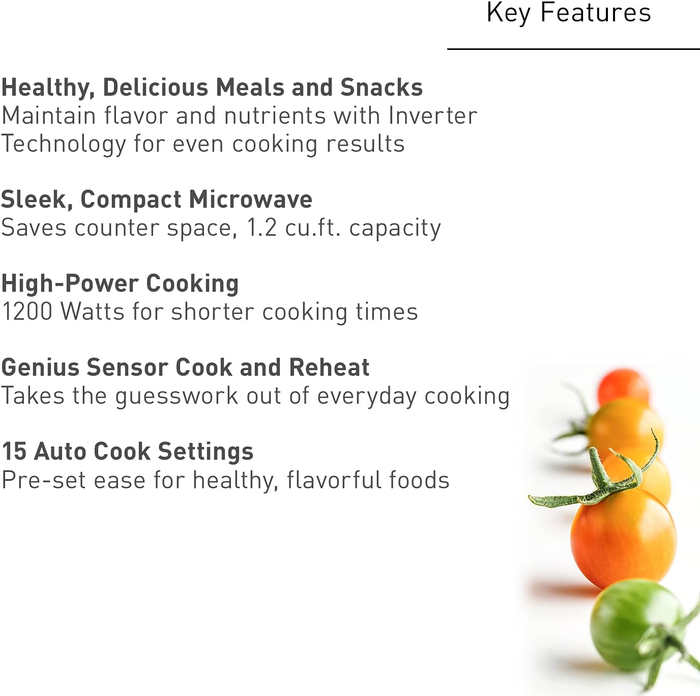 Panasonic NN-SN65KB Microwave Oven with Inverter Technology 1200W. 1.2 cu.ft. Small Genius Sensor One-Touch Cooking. Popcorn Button. Turbo Defrost-NN-SN65KB (Black)