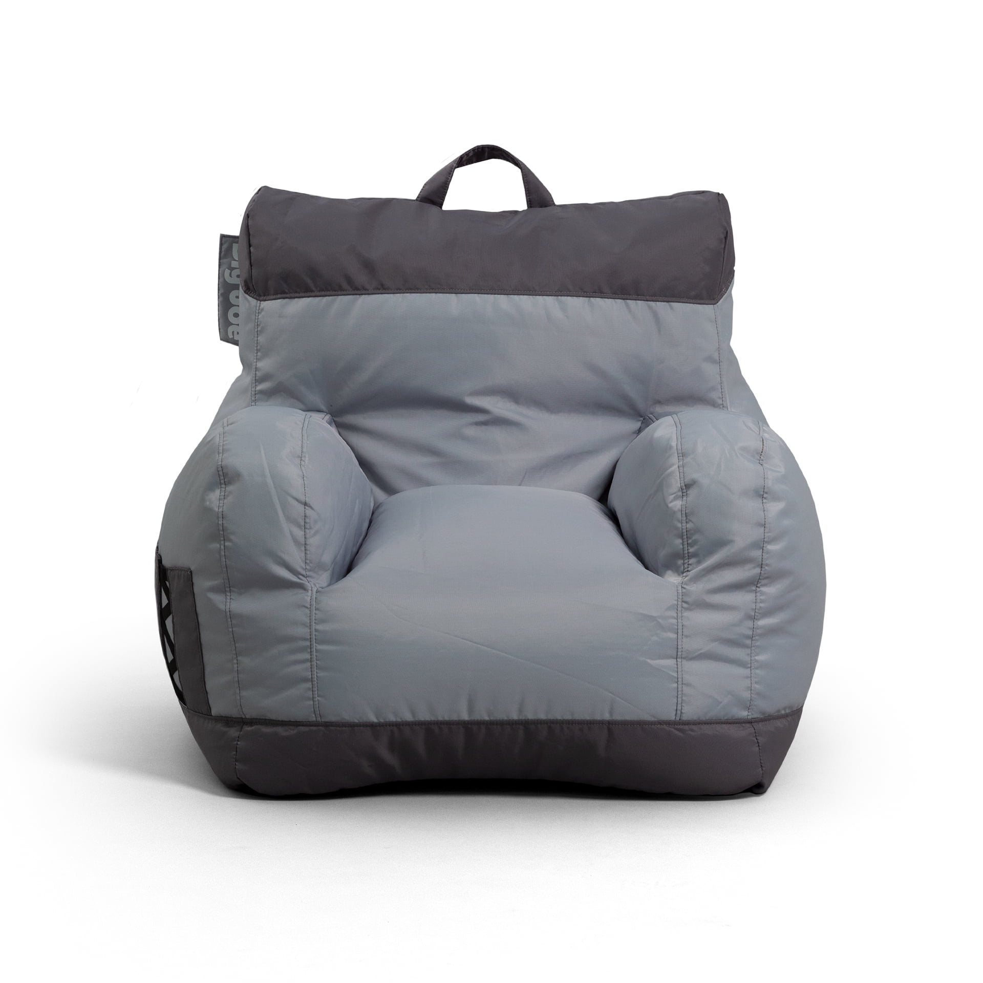 Big Joe Dorm Bean Bag Chair. Kids/Teens. Smartmax 3ft. Two Tone Gray