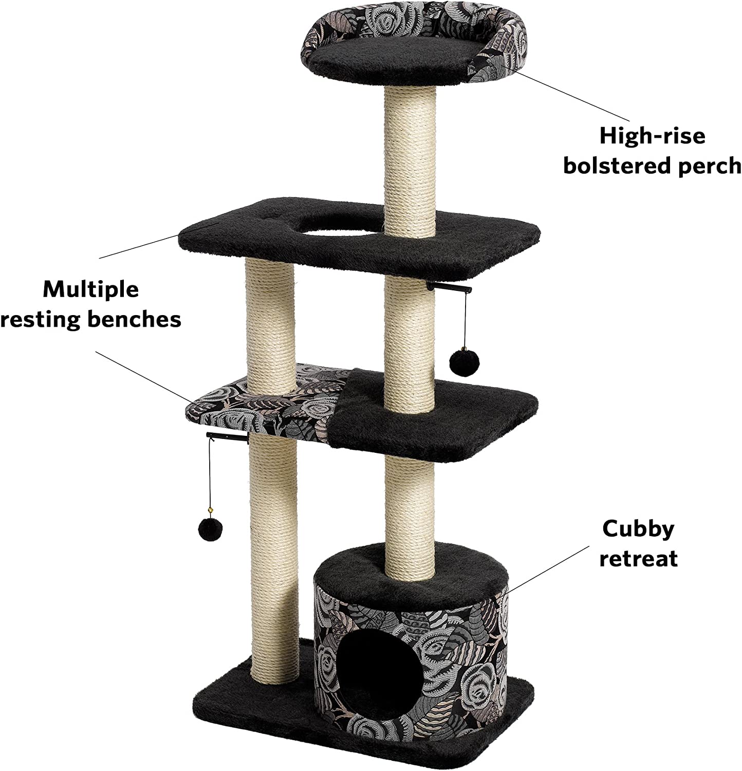 Midwest Tower Cat Tree | Durable. Stylish Cat Trees & Cat Scratching Posts. 50.5″ H