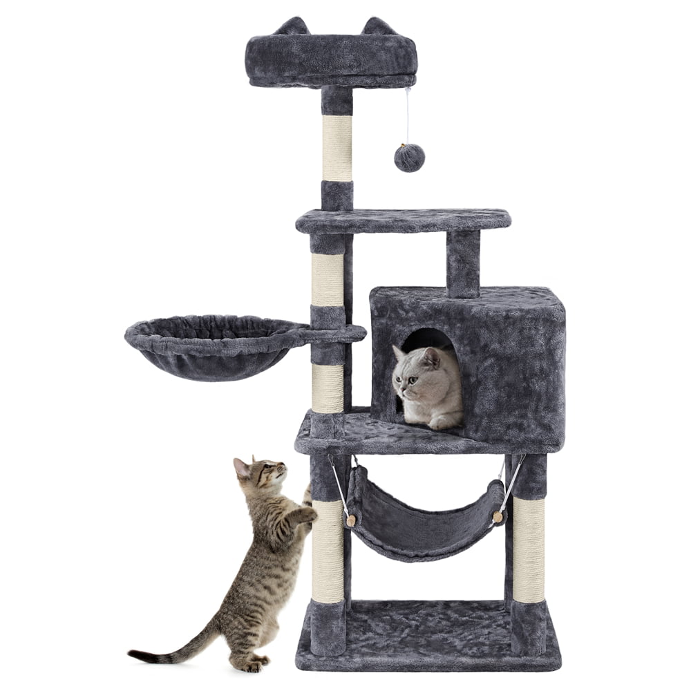 Yaheetech 54.5″ Cat Tree Tower with Scratching Posts. Gray
