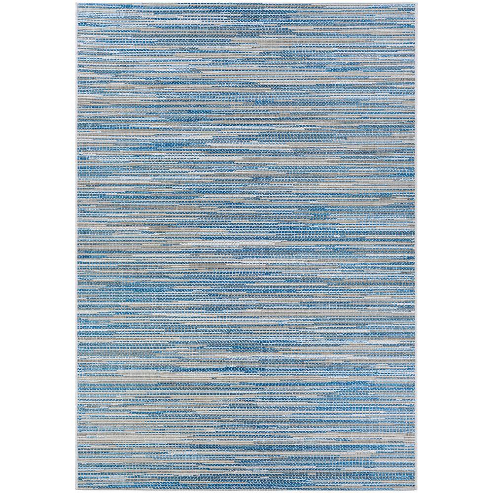 Couristan  Monte Carlo Coastal Breeze Ocean-Champagne 8 ft. 6 in. x 13 ft. Indoor/Outdoor Area Rug