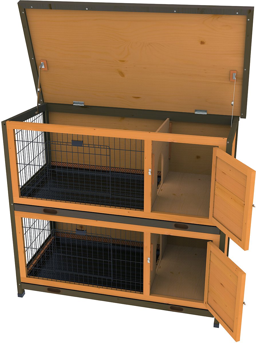 Ware Premium+ Double Decker Rabbit Hutch. 46 IN
