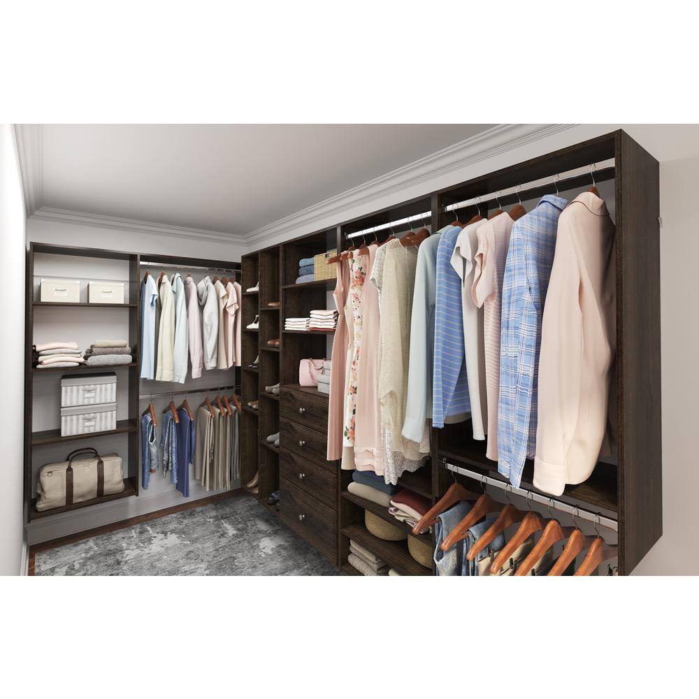 Closet Evolution TR36 Double Hang 25 in. W Espresso Wood Closet Tower