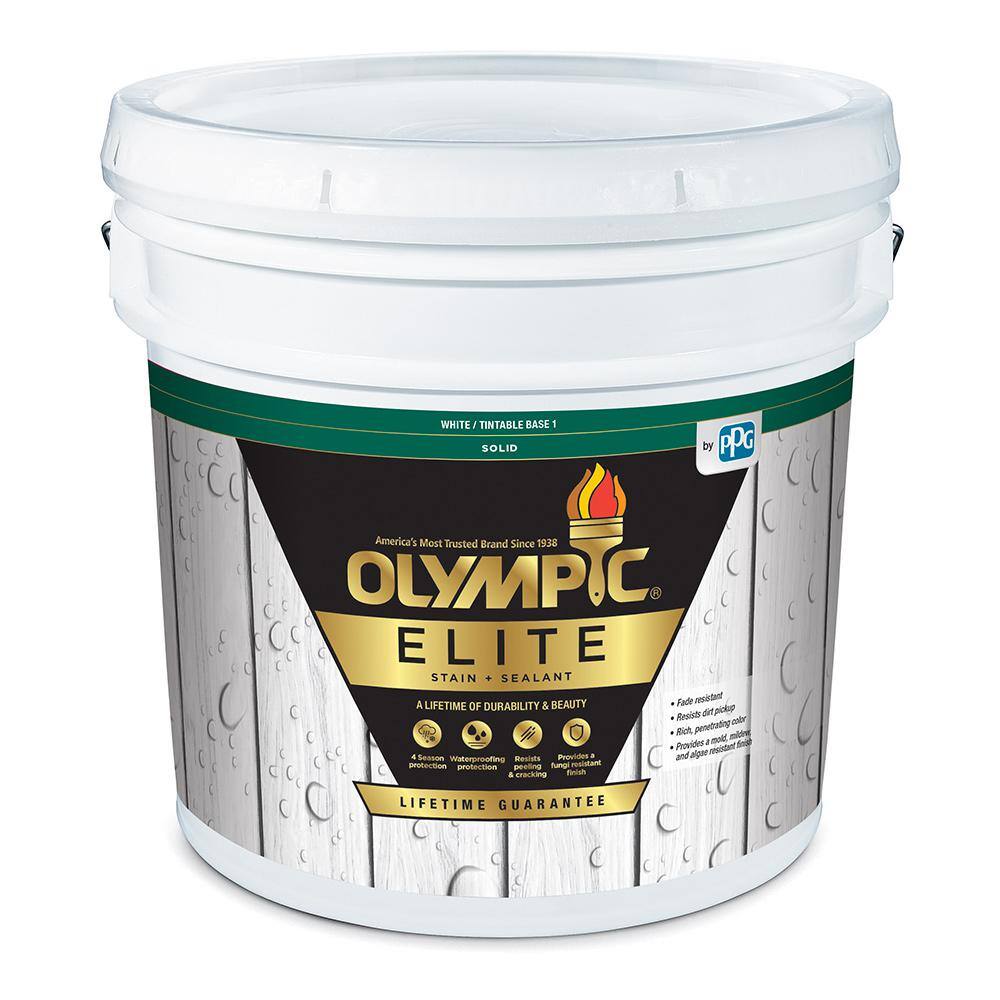 Olympic 80301-03 Elite 3 gal. Base 1 Solid Advanced Exterior Stain and Sealant in One