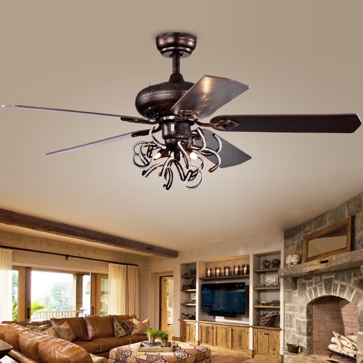 Safavieh Sensa 3-Light Ceiling Fan