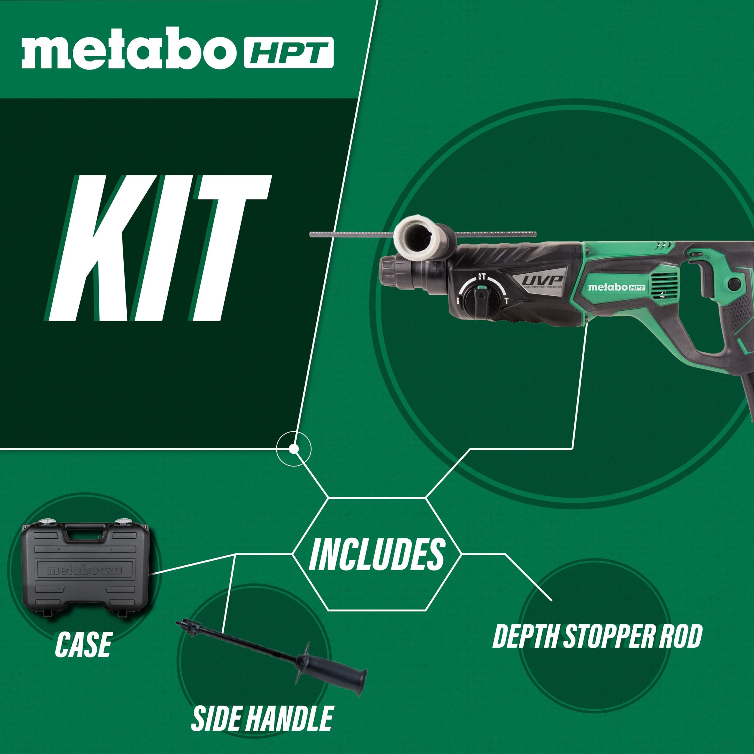 Metabo HPT 8-Amp 1-1/8-in Sds-plus Corded Rotary Hammer Drill