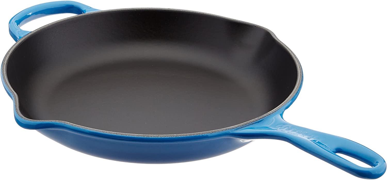 Le Creuset LS2024-2659 Enameled Cast Iron Signature Iron Handle Skillet. 10.25″ (1-3/4 qt.). Marseille