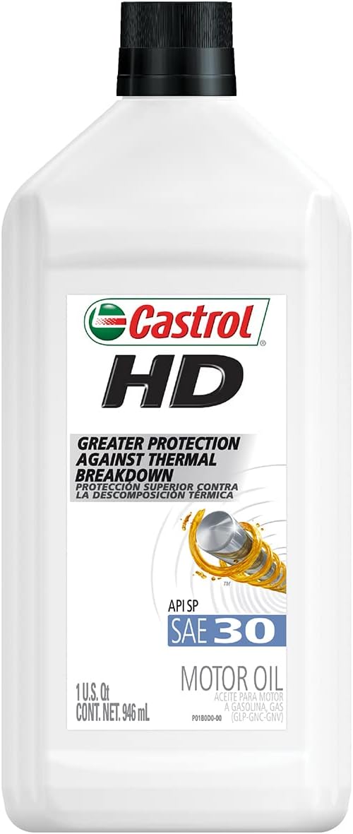 Castrol HD-30 Motor Oil. 1 Quart. Pack of 6