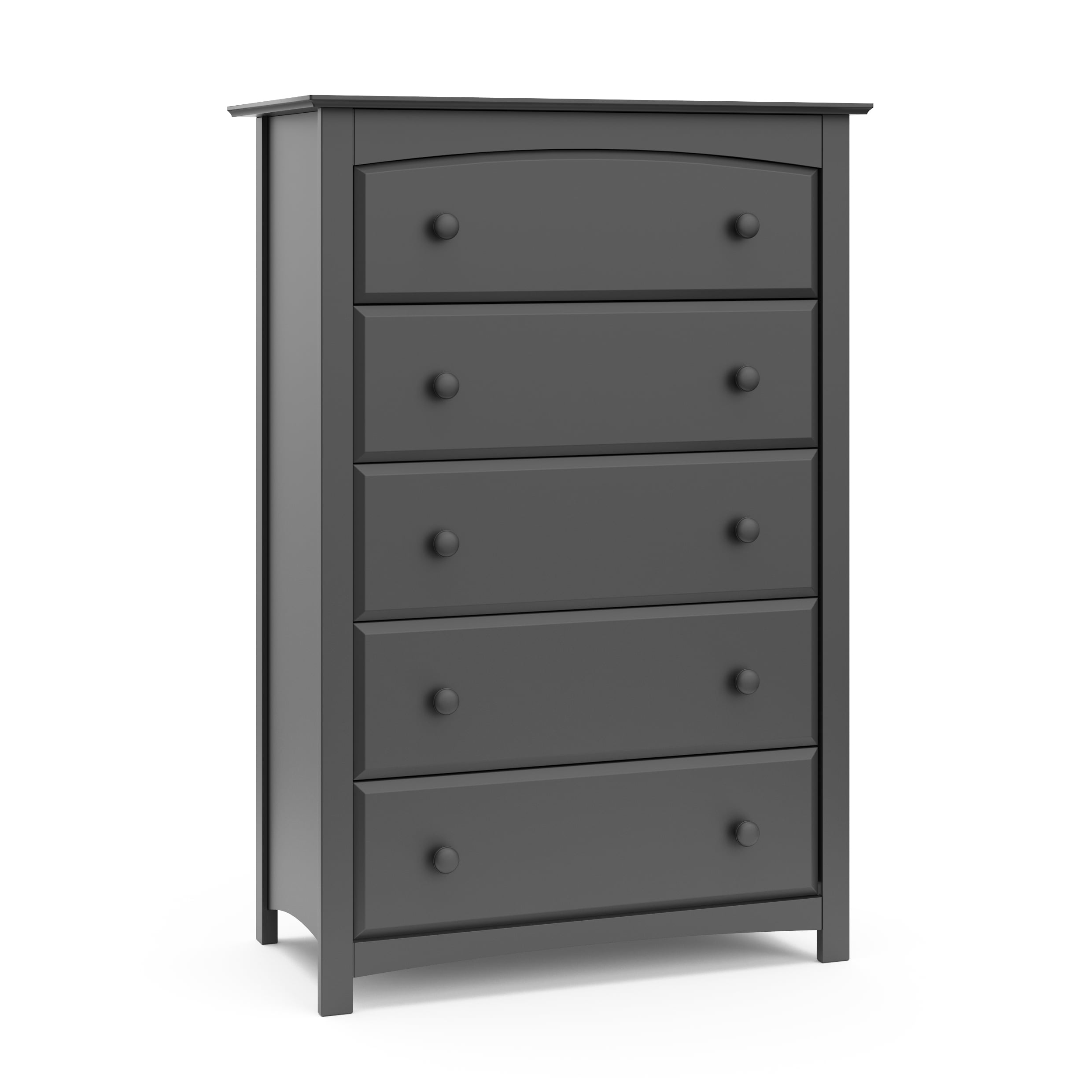 Storkcraft Kenton 5 Drawer Modern Vertical Dresser Gray