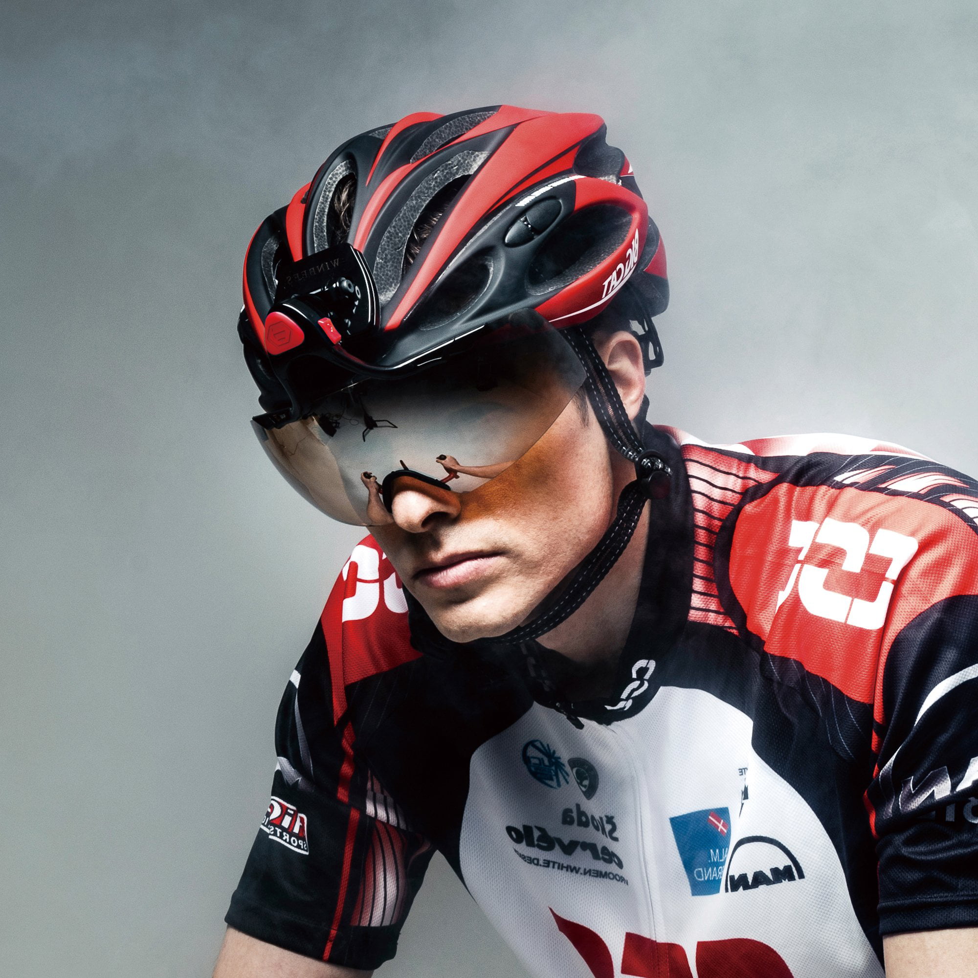 Winbees sports helmet attachable sunglasses. over glasses sunglasses. goggle. sun visor for any helmet 