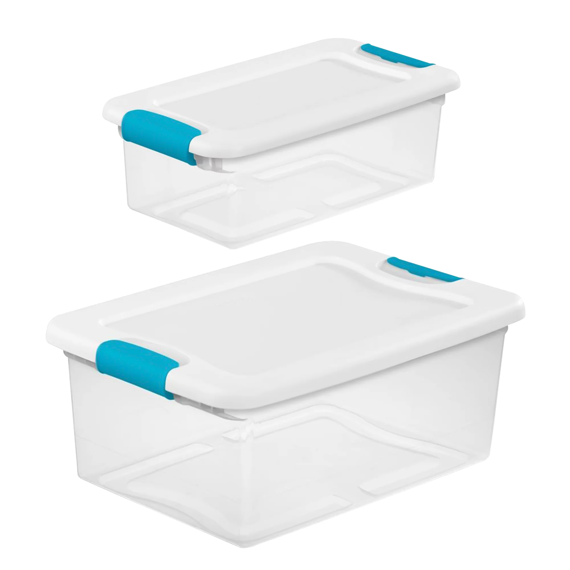 Sterilite Plastic 6 Quart Storage Box Container with Latching Lid. 24 Pack