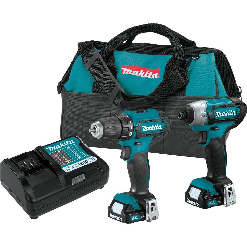 Makita CT232 12V max CXT 1.5 Ah Lithium-Ion Cordless Drill Driver and Impact Driver Combo Kit (2-Piece)