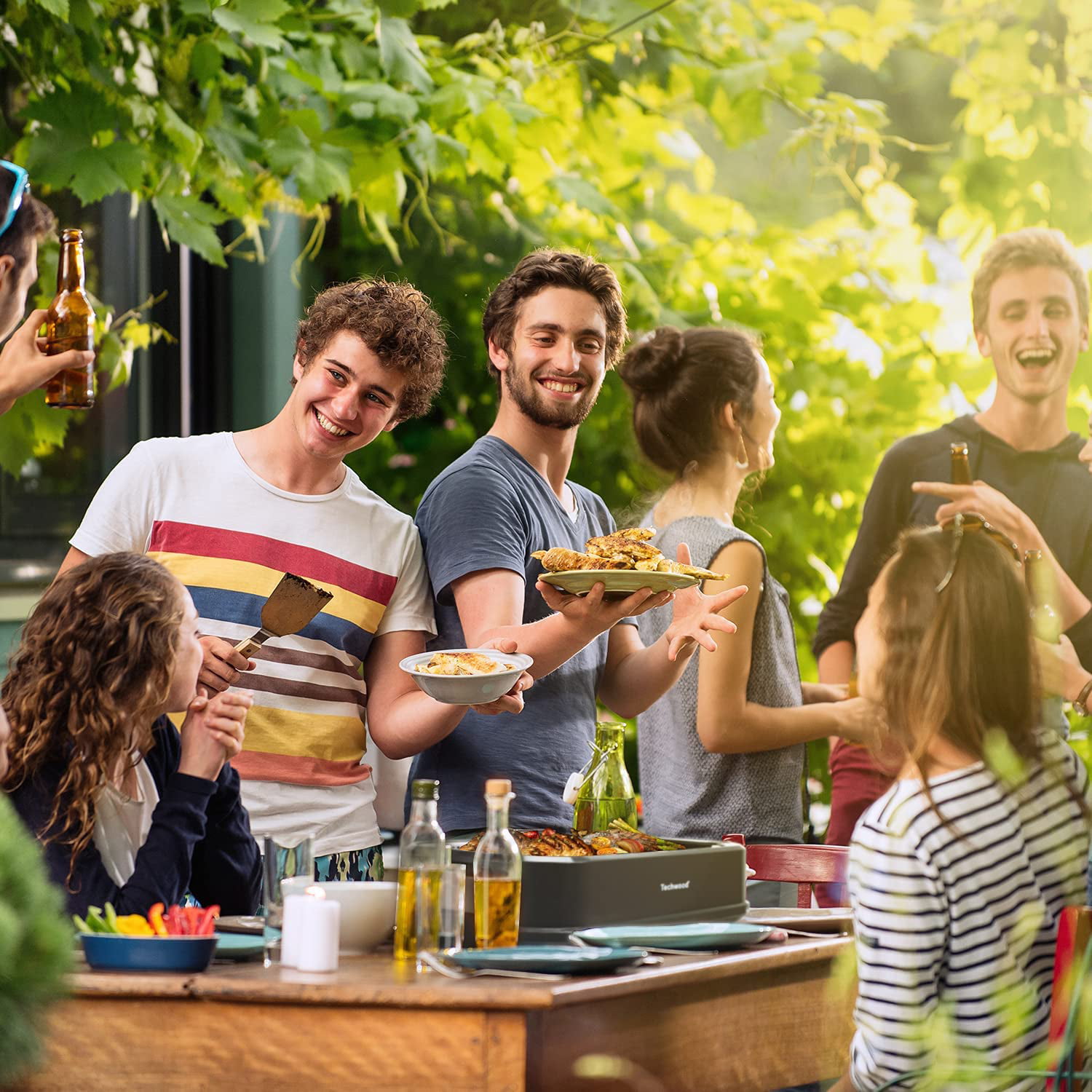 Indoor Smokeless Grill. Techwood 1500W Electric Grill