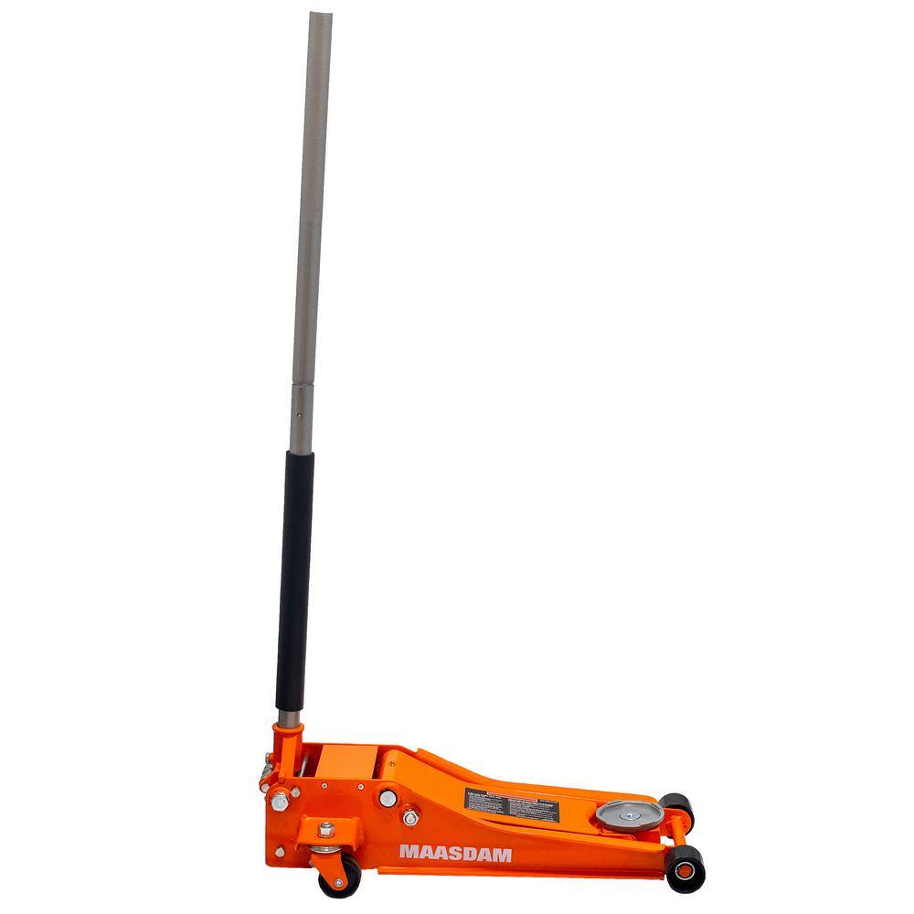 Maasdam MPL4699-OR-DIP 3-Ton Low Profile Floor Jack with Quick Lift in Orange