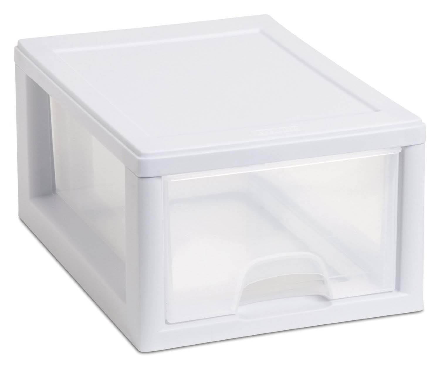 Sterilite Small Box Modular Stacking Storage Drawer Container Closet (6 Pack)