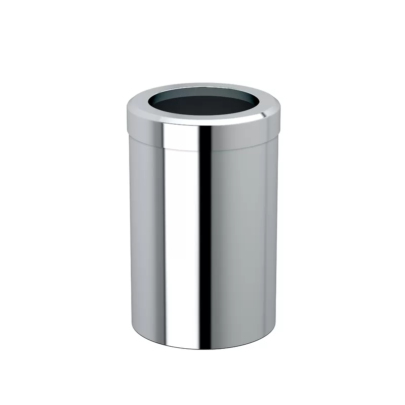 Gatco 1910 Modern Round Waste Basket. Chrome