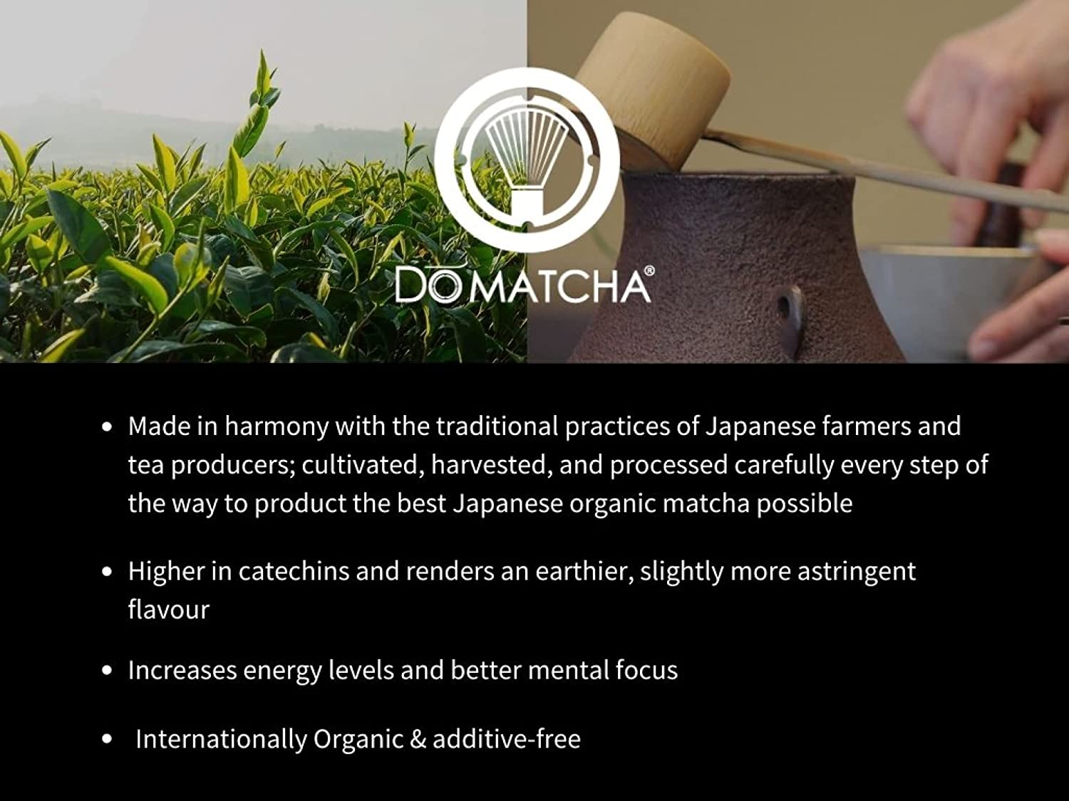 DoMatcha. Organic Summer Harvest Matcha Powder. Authentic Japanese Green Tea. Latte Grade. 2.82 oz