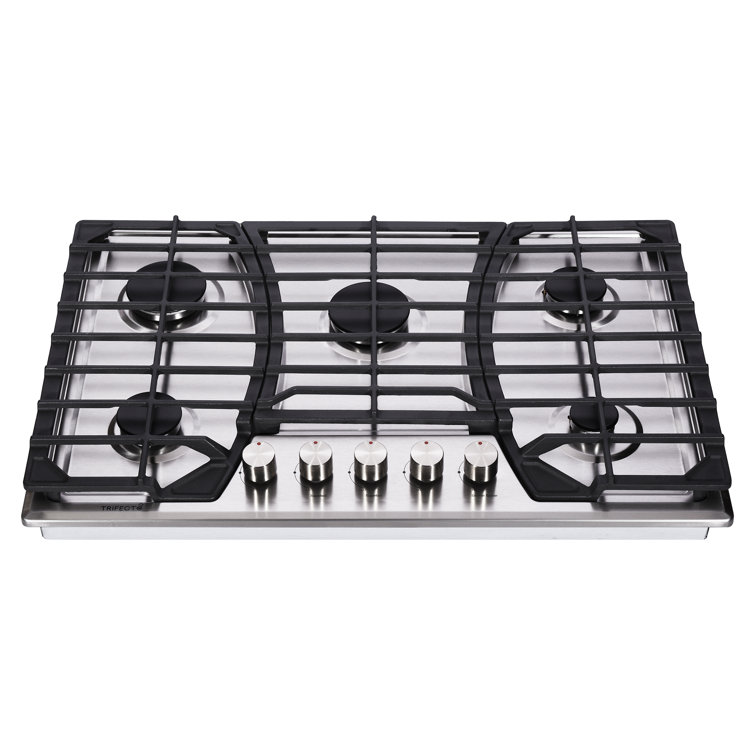 Trifecte 30″ Gas 5 Burner Cooktop with Dual Size Power Burner