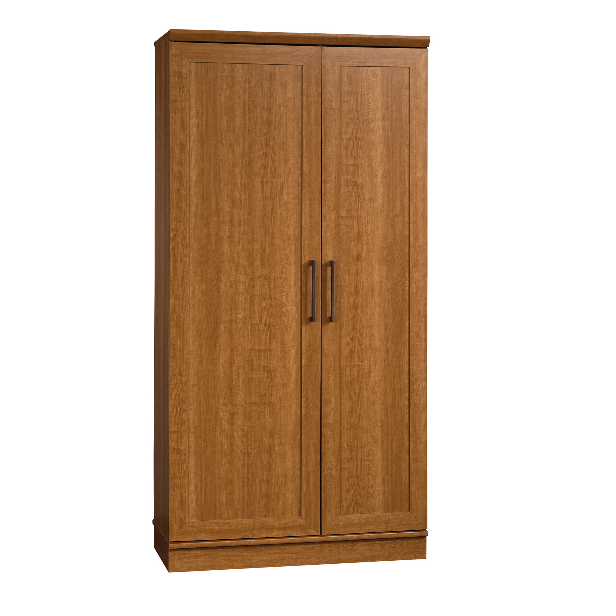 Sauder HomePlus 71″ Tall 2-Door Multiple Shelf Wood Storage Cabinet. Sienna Oak Finish