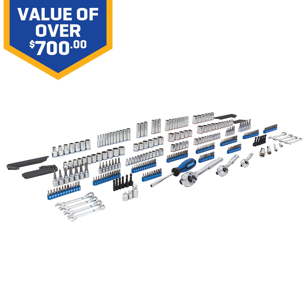Kobalt 320-Piece Standard (SAE) and Metric Polished Chrome Mechanics Tool Set