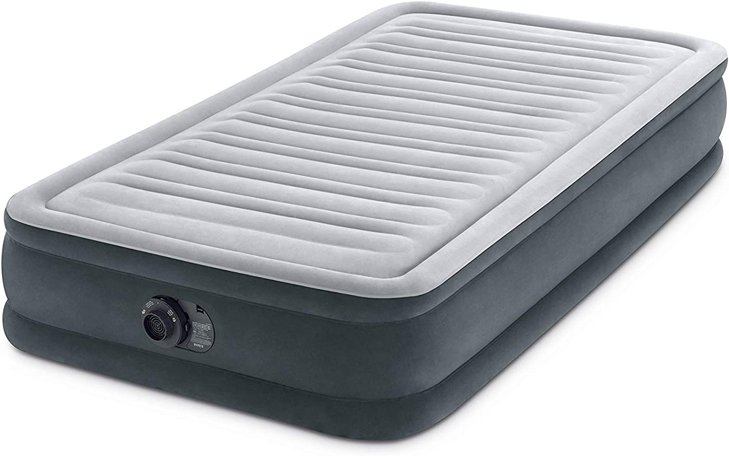 Intex Dura-Beam Deluxe Comfort Plush Air Mattress Series with Internal Pump. Twin. 13 in