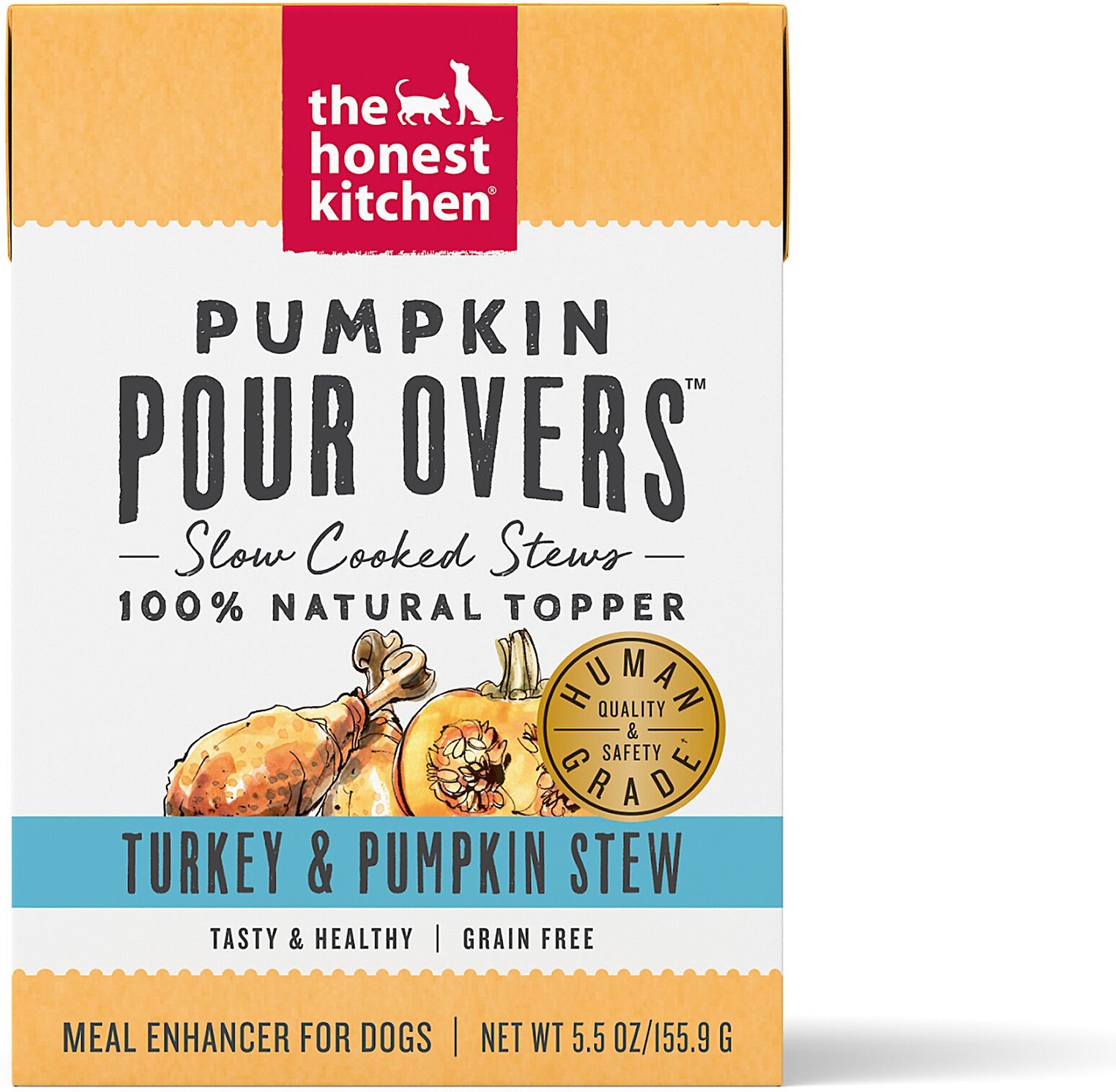 The Honest Kitchen Pumpkin POUR OVERS Turkey & Pumpkin Stew Wet Dog Food Topper