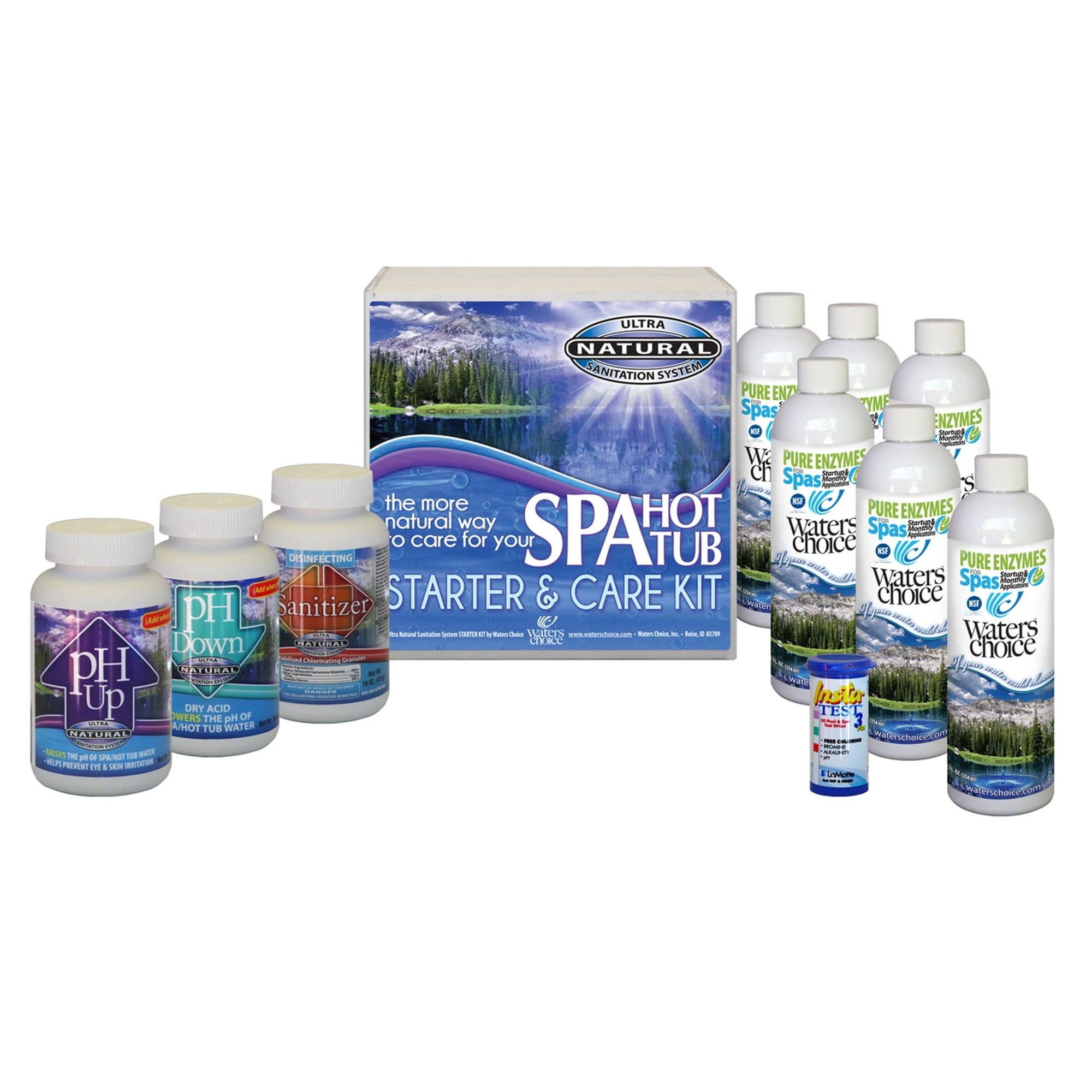 Waters Choice All Natural Hot Tub Spa Water Maintenance Kit. 6 Month Supply
