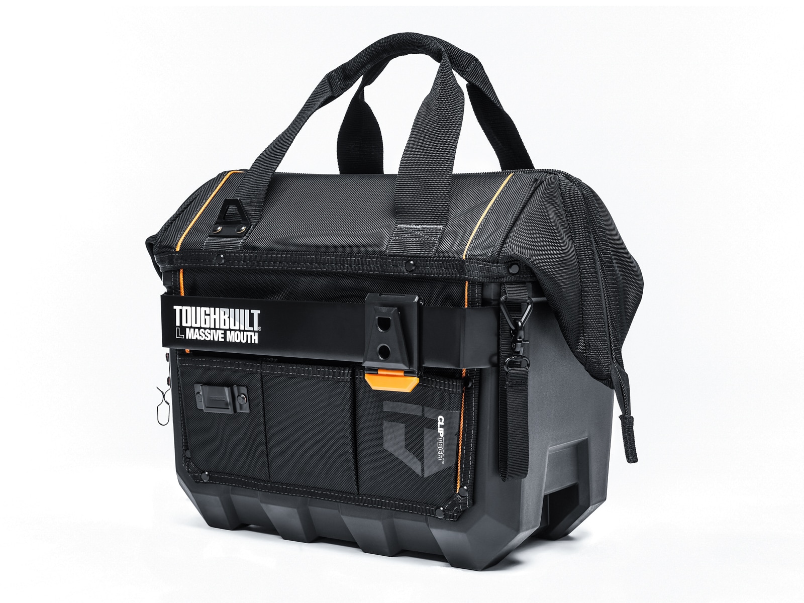 TOUGHBUILT Hard Bottom Large Black Polyester 16-in Tool Bag