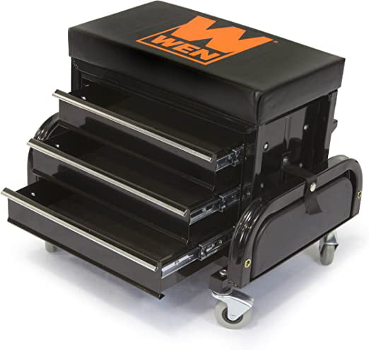 WEN 350-Pound Capacity Garage Glider Rolling Tool Chest Seat