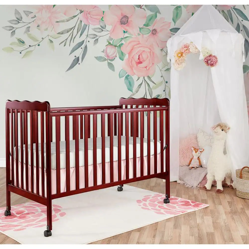 Dream On Me Carson Classic Cherry 3-in-1 convertible Crib