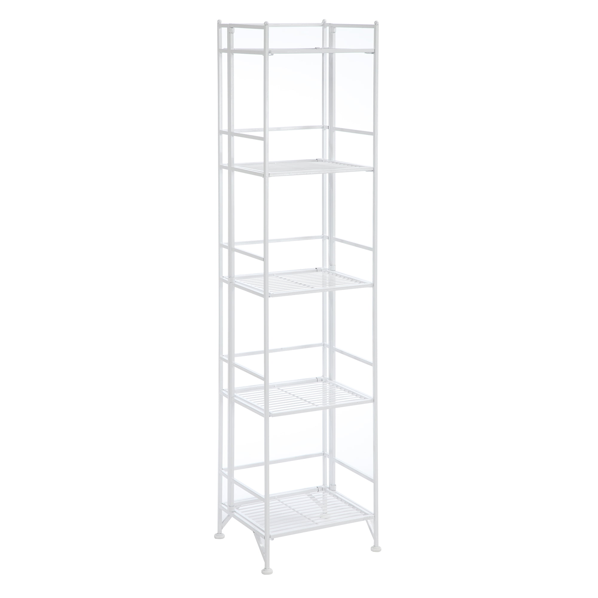 Convenience Concepts Xtra Storage 5 Tier Folding Metal Shelf. White