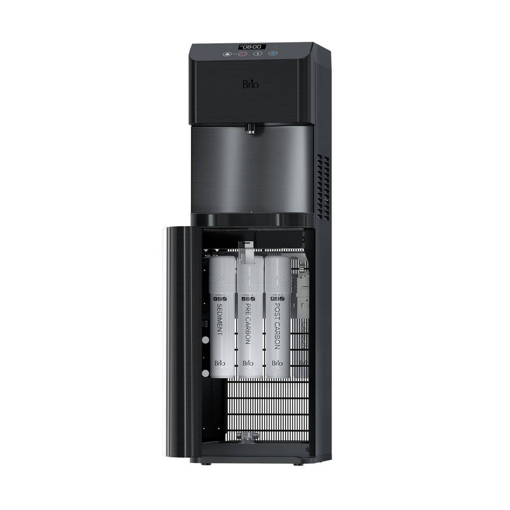 Brio CLPOU720UVF3BLK 700 Series Moderna Tri temperature 3 Stage Point of Use Water Cooler Dispenser with Ultra Violet Self-Cleaning