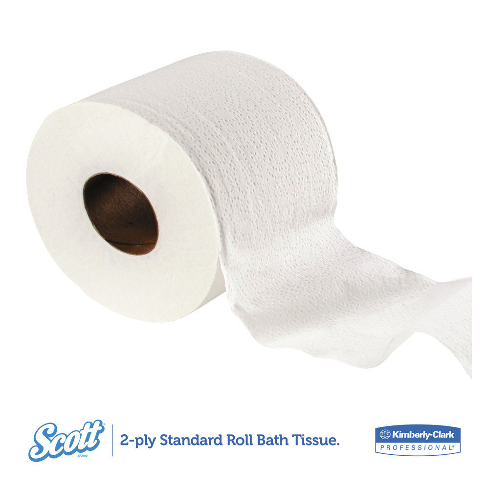 Scott 13607 Traditional Septic Safe 2-Ply Essential Standard Roll Bathroom Tissue - White (20-Box/Carton 550-Sheet/Roll)