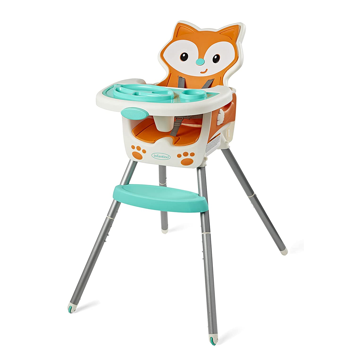 Infantino Grow-With-Me 4-in-1 Convertible High Chair. in a Fox-Themed Design