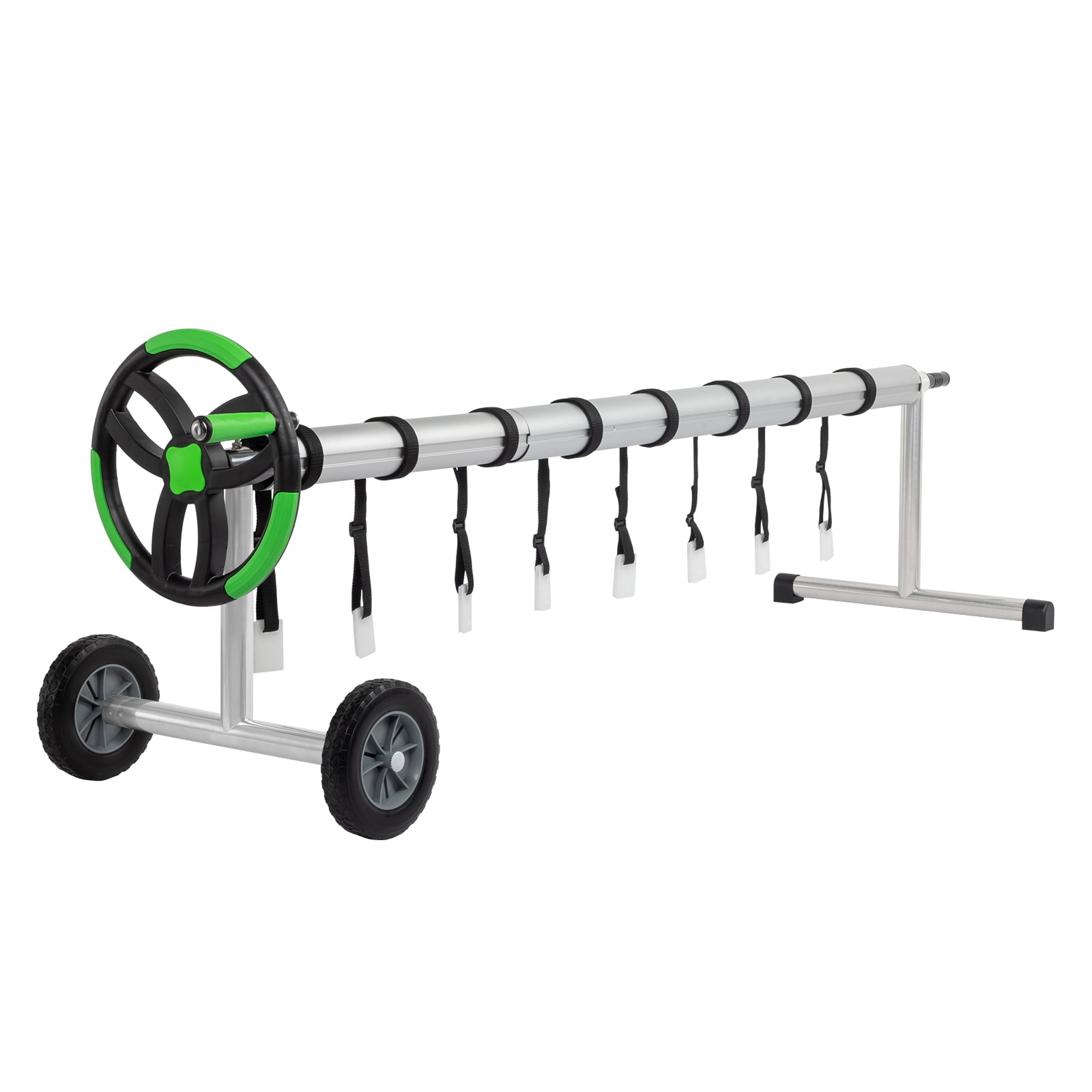 UBesGoo Upgraded Stainless Steel Solar Cover Reel For Swimming Pools Up To 18 Feet Wide Inground