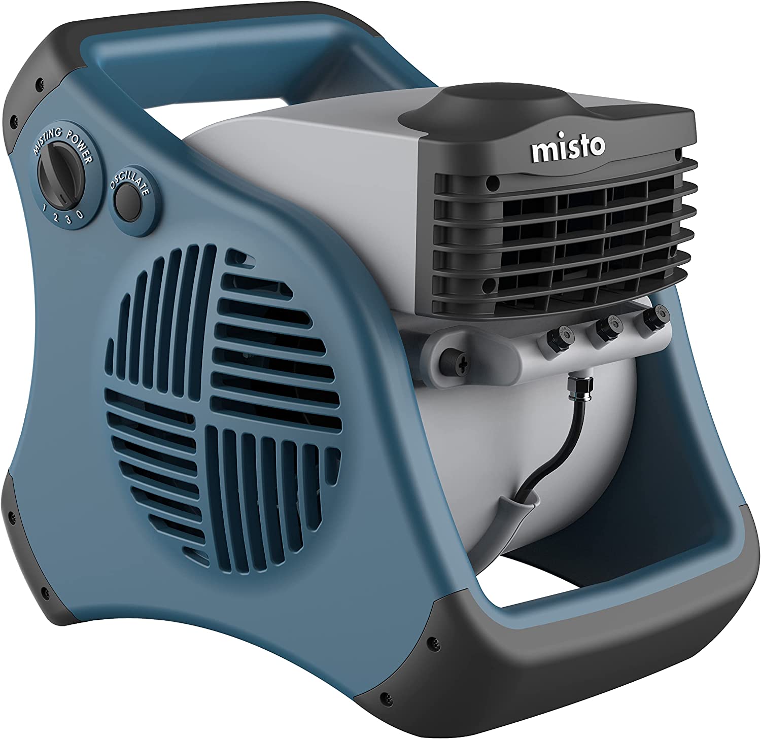 Lasko 7054 Misto Outdoor Misting Blower Fan - Features Cooling Misters. Ideal for Sports. Camping. Decks & Patios. Blue