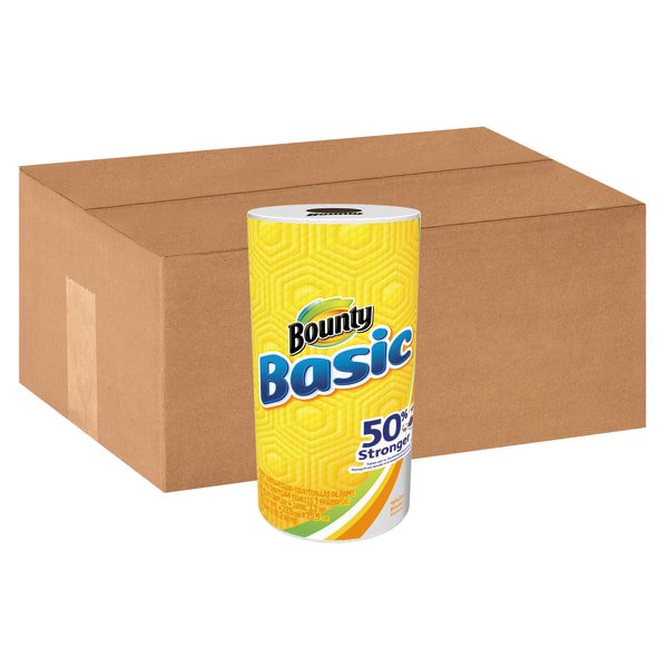 Bounty® Basic 1-Ply Paper Towels. 44 Sheets Per Roll. Pack Of 30 Rolls (PGC92976CT)