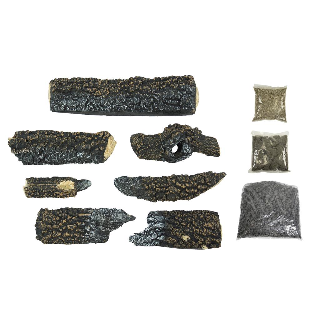 Pleasant Hearth VL-AA24D 24-in 55000-BTU Dual-Burner Vented Gas Fireplace Logs