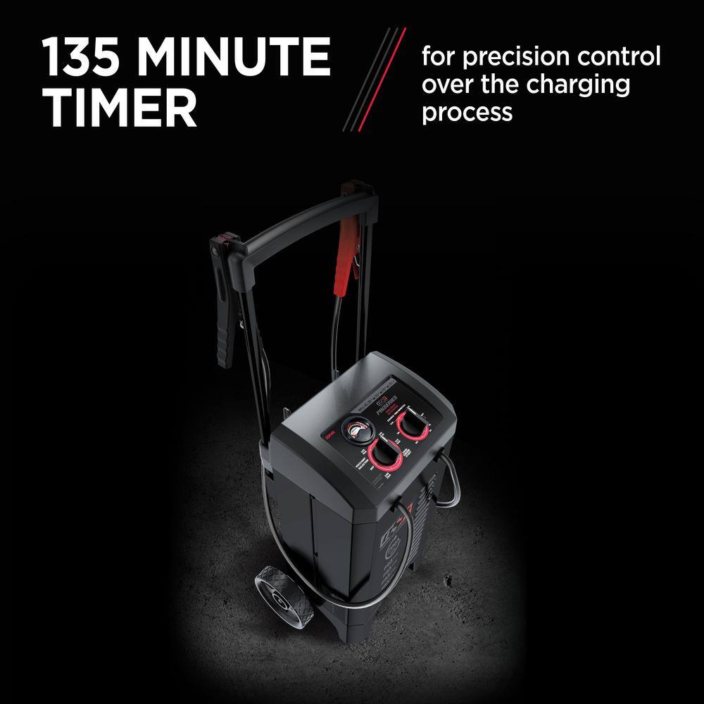 Schumacher Electric DSR140 DSR ProSeries Automotive 12-Volt/24-Volt 200-Amp Manual Wheel Battery Charger and Jump Starter