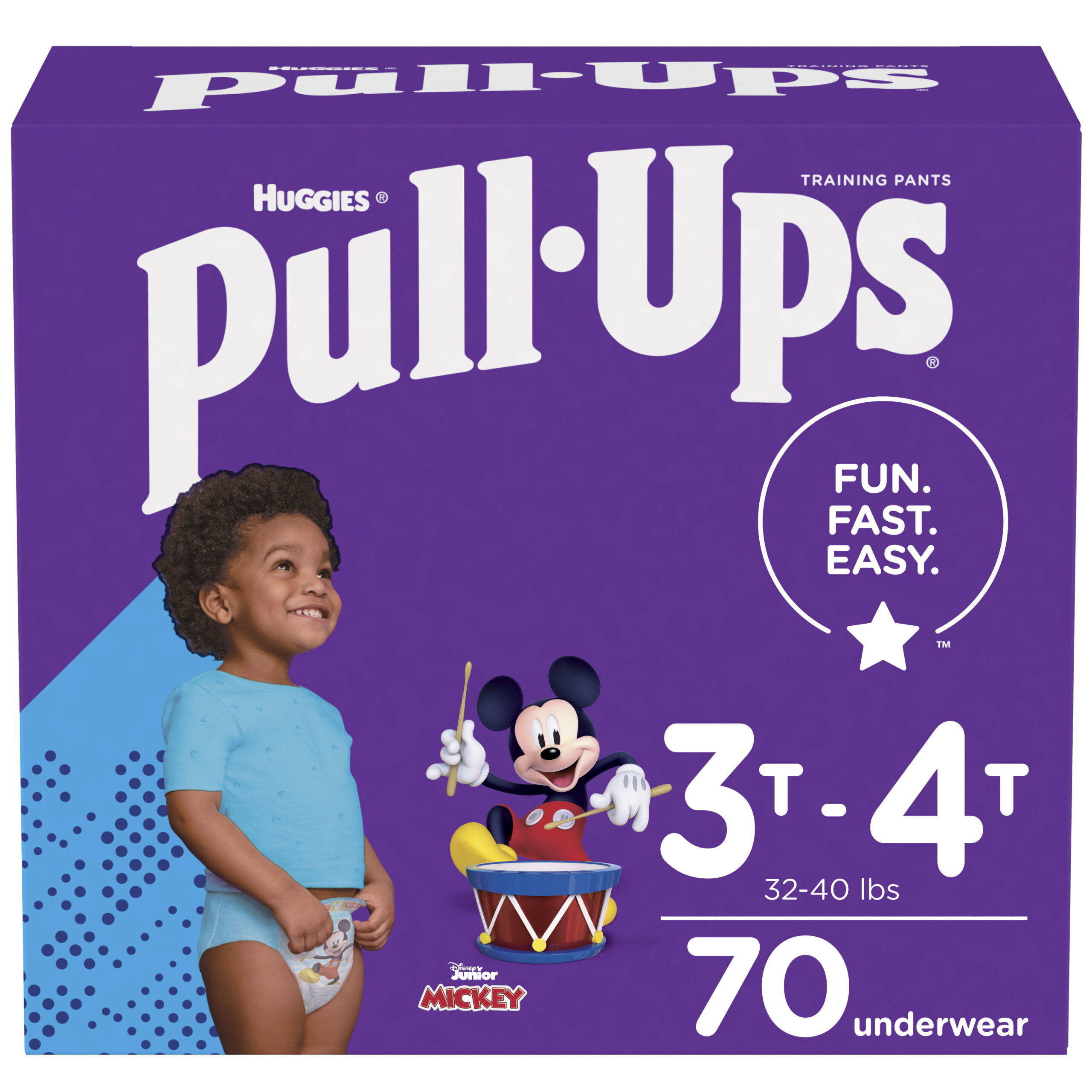 Huggies Pull-Ups Boys- Potty Training Pants Size 5. 70 Ct. 3T-4T (32-40 lb.)