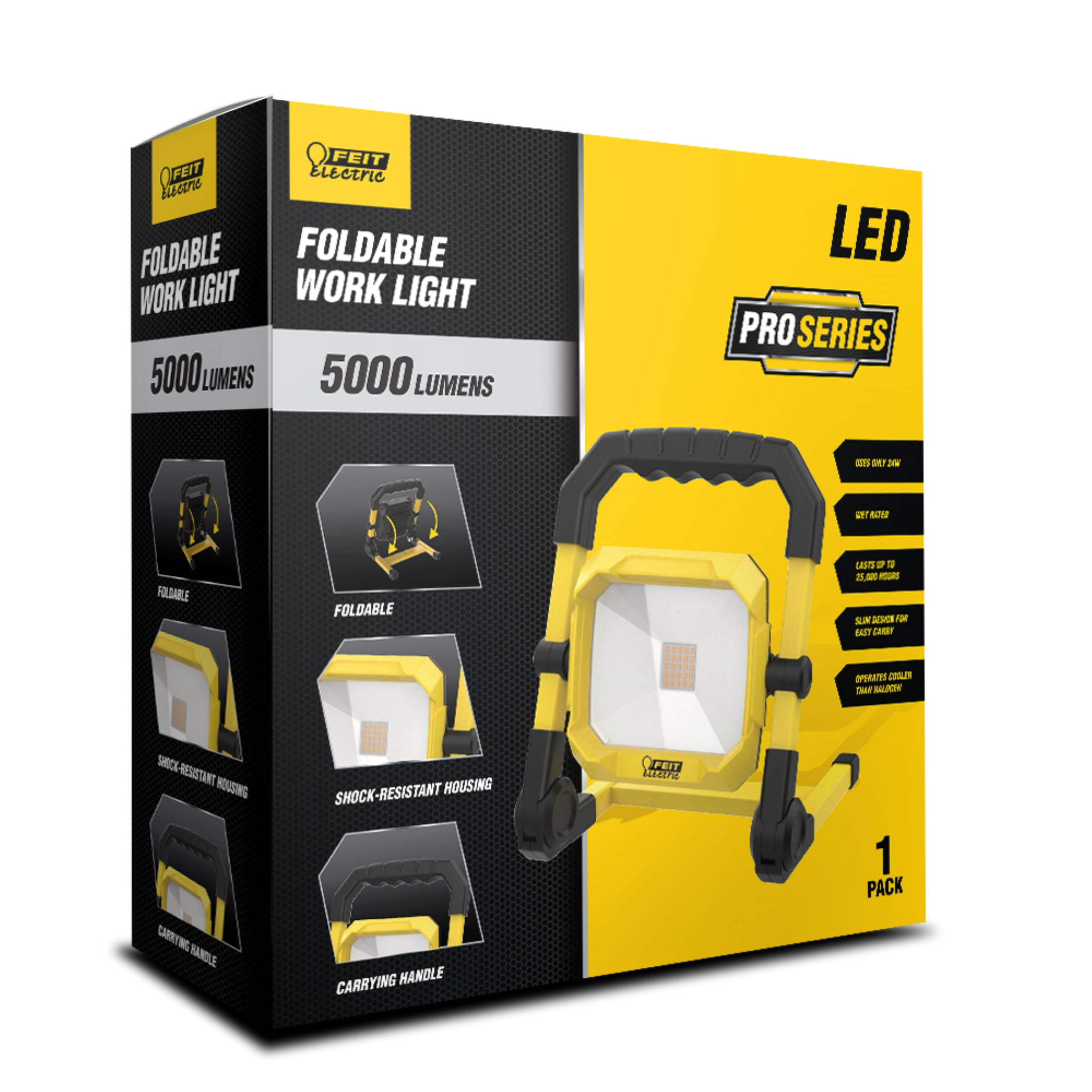 Feit Electric Pro Series LED 54W Daylight 5000K 5000 Lumen Plug-in Foldable Work Light