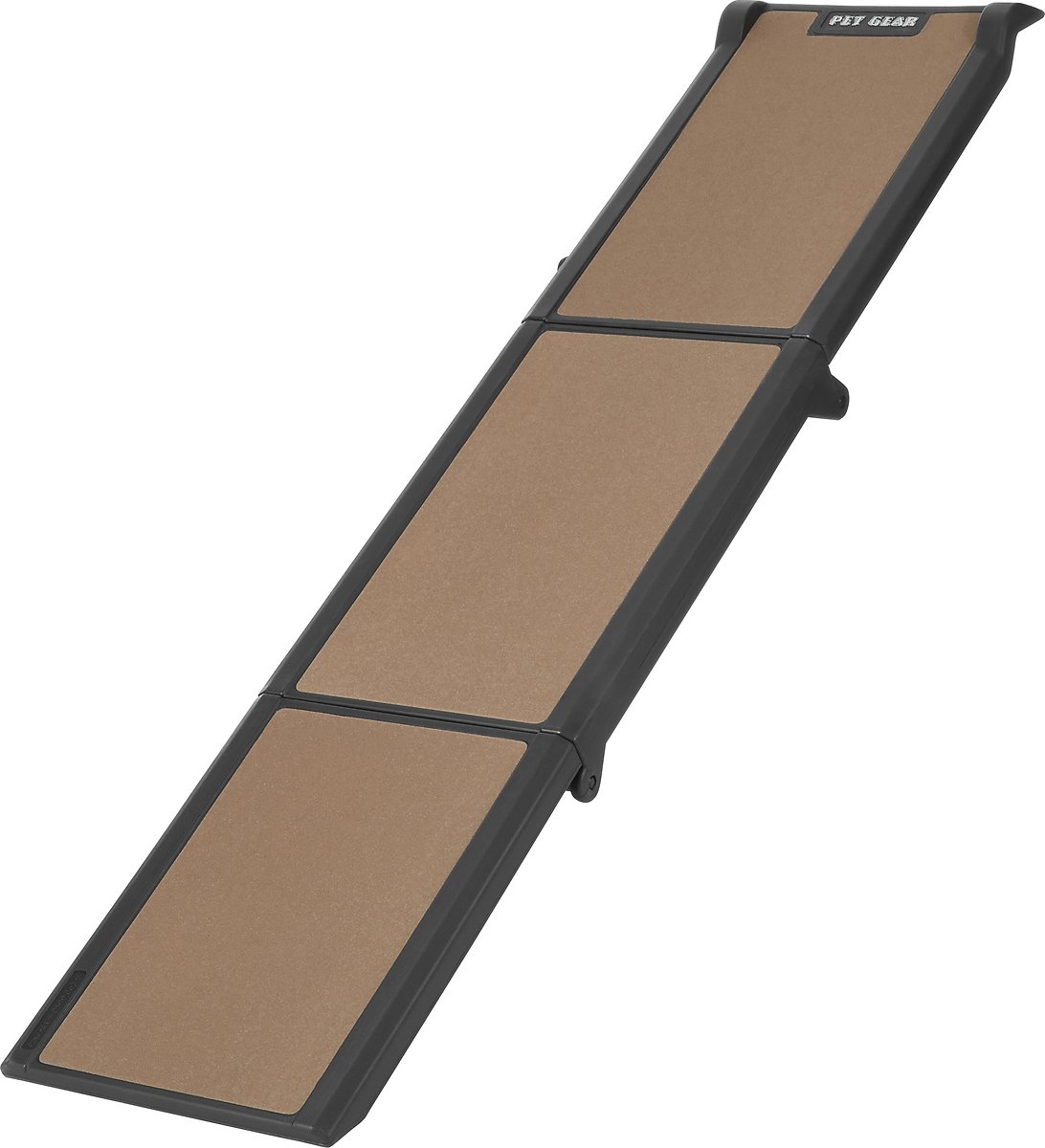 Pet Gear Full Length Tri-Fold Dog Car Ramp. Chocolate / Black